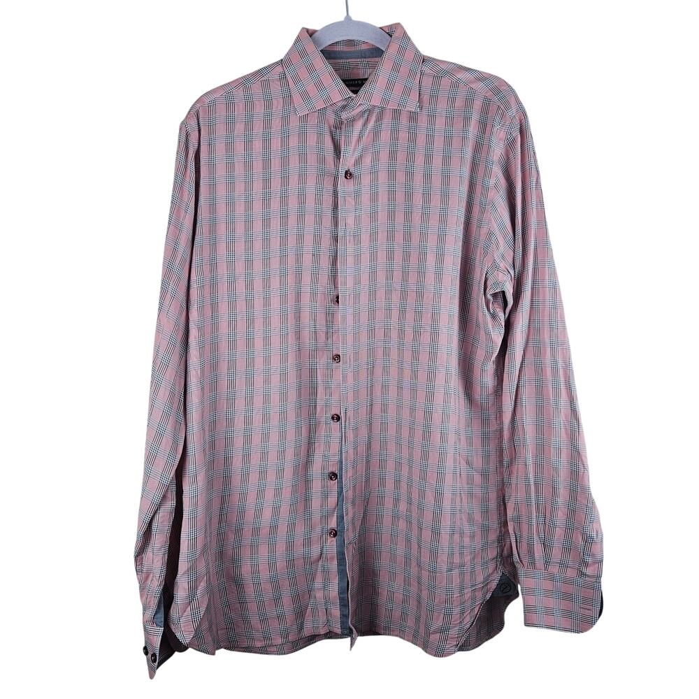 Hammer Made Men's Button Down Long Sleeve Dress Shirt Size 39/15.5